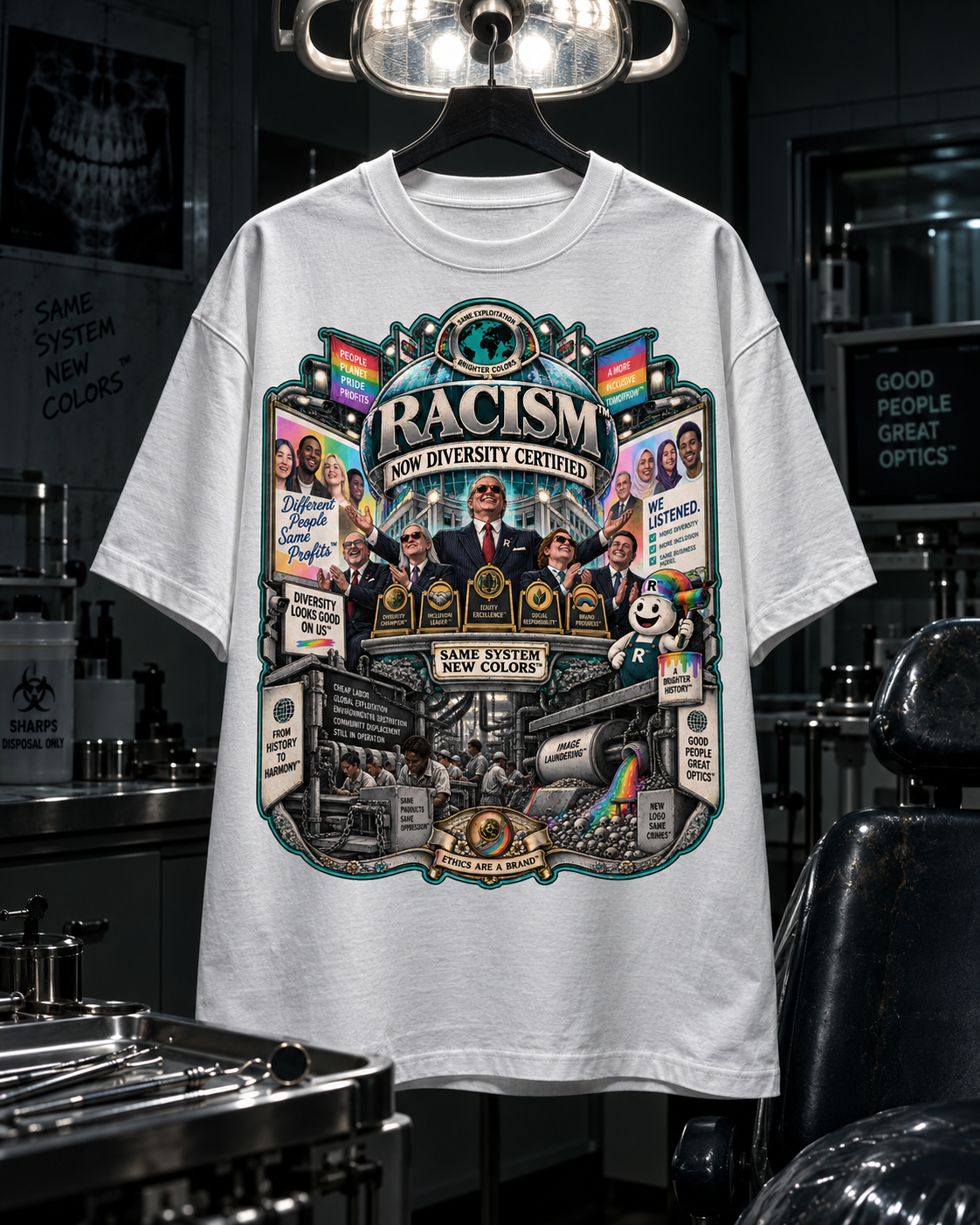 Temporary mockup of a black Funeral graphic T-shirt